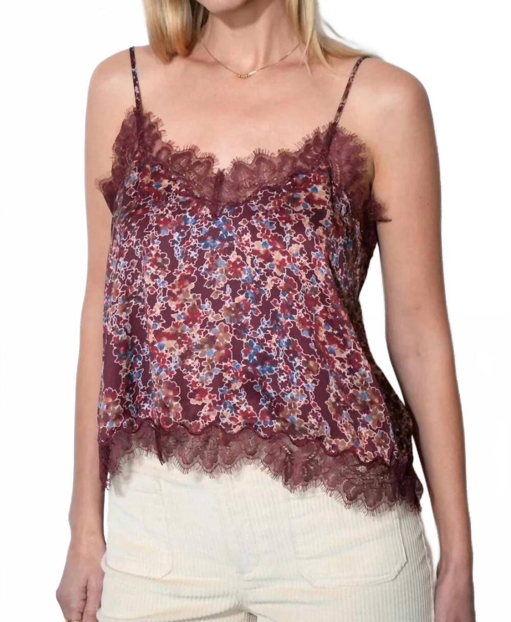 NEW GREYLIN palmer satin-like sheen top in burgundy